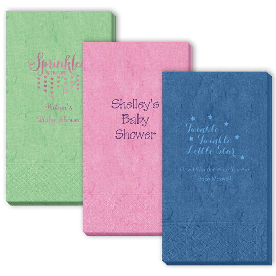 Design Your Own Baby Shower Bali Guest Towels